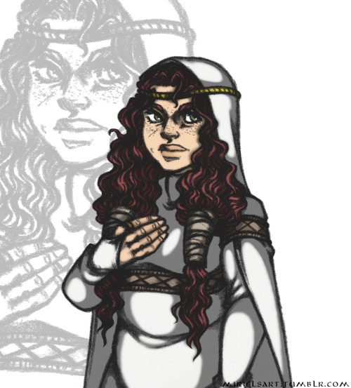 New OC, the Queen Dowager (widowed queens wore white in medieval France and I think that’s nea