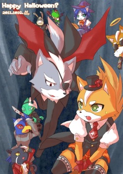 starfoxgirl123:  froggytechwiz:  Frayed Halloween.  Why…is Fox dress like that? XD