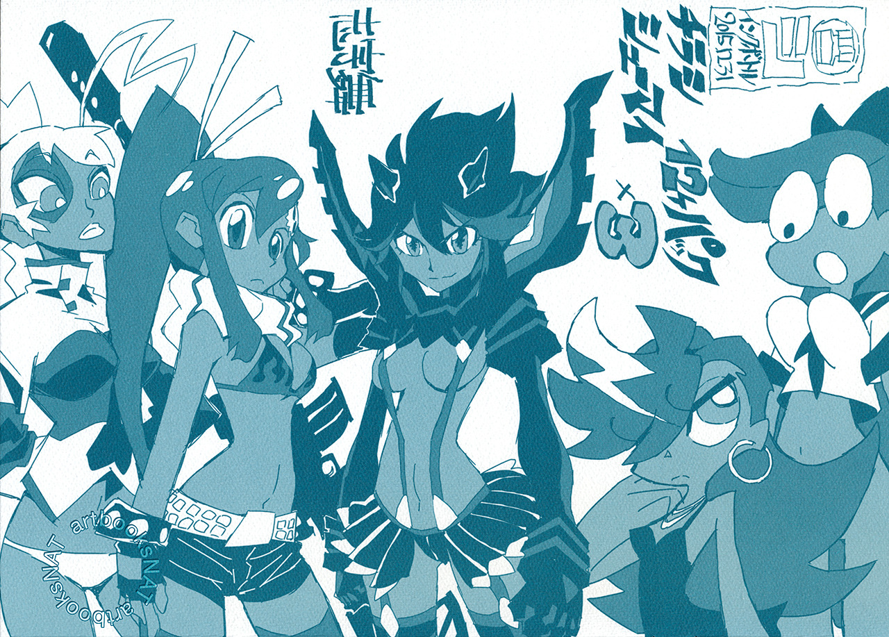 artbooksnat:  Hiroyuki Imaishi’s cover and back cover art for his Comiket 89 release