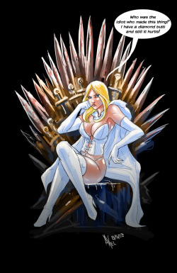 midsnacker:  TLIID 138. Emma Frost in the Throne of Swords by *AxelMedellin   #gameofthrones