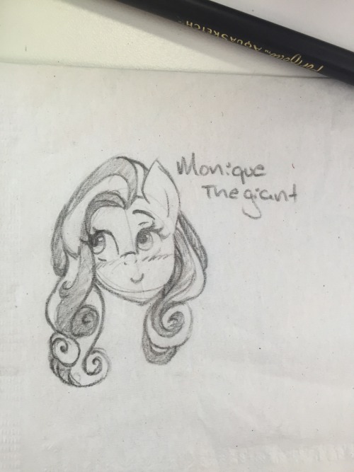 Concepts for a Giant Pony named Monique I’m creating. She’s more of a joke character but Thanks to m