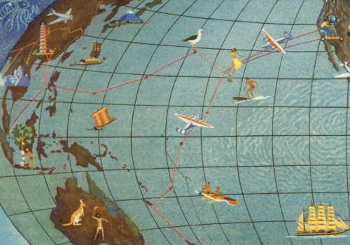 #World Wednesday This map of the world comes from Pan American World Airways and its creator In