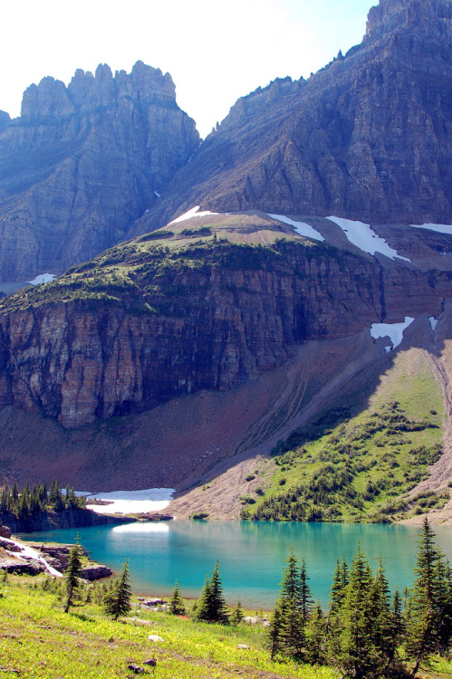 de-preciated: Lower Iceberg Lake (by lowcountryboil) The Iceberg Lake trail in Glacier National Park