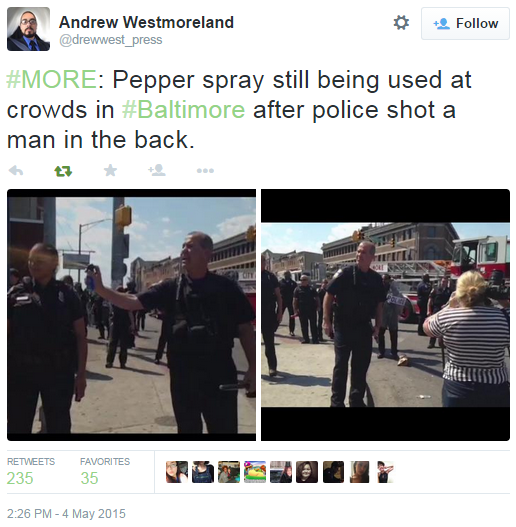 Sex A Fox News reporter saw the Baltimore police pictures