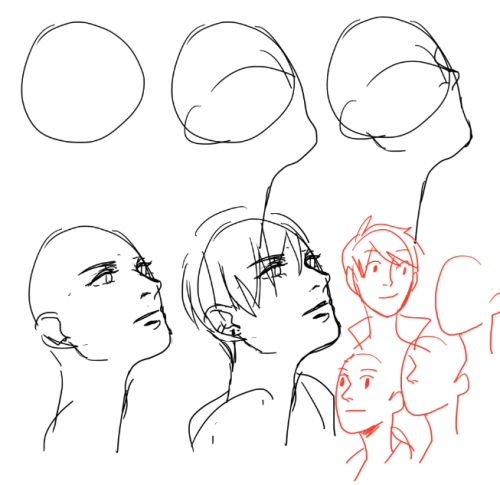 kelpls:  A BUNCH OF PEOPLE ASKED BABOUT HEADS AND HEAD ANFLGES SO YEAH I JSUT DUMPED IT ALL ON ONe i’m not relaly suere what tips to give on this i yeah HOPE IT HELPS THERE REALLY ISN"T A FIXED PROPRTION for faces because people have different