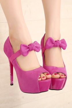 womenshoesdaily:  High-heeled Sandals Bow