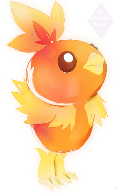 fayescarlet:  A gift for Mama’s birthday! She loves Pokemon Ruby and she started with a Torchic, who she called “Fiery One”. My sister Cafe made this for me to post on her birthday. This is very well-done! I am envious. I hope everyone else likes