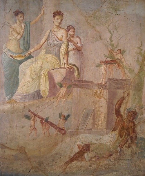 malemalefica:Pompeian frescoesArchaeological Museum of Naples, Italy