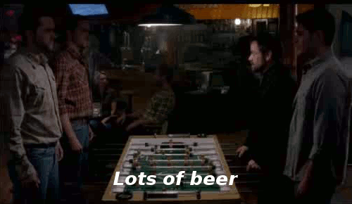 political-matrix:  Supernatural Season 10 Episode 1 - Crowley and Deanmon