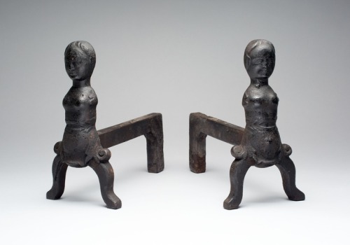 Pair of Andirons, Artist unknown, 1875, Art Institute of Chicago: American ArtBequest of Elizabeth R