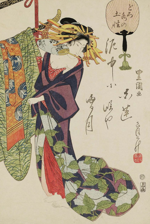 fujiwara57:  bijin-ga 美人画 “peinture de jolies femmes”  Utagawa Toyokuni
