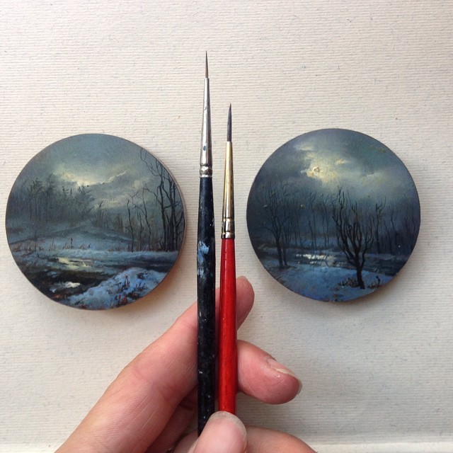 devil-on-my-tshirt:  escape-to-art:  Miniature hyperrealistic paintings by Dina