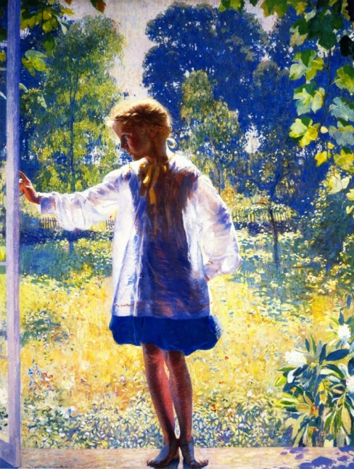 studyincontrasts:Daniel Garber ~ Tanis (the Artist’s Daughter), 1915