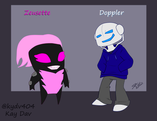 bluefire94:Here’s reference art of my OCs Zeusette and Doppler that @kydv404 did for me as a commiss