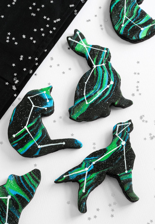 Animal constellation cookies by Heather Bairs at Sprinklebakes