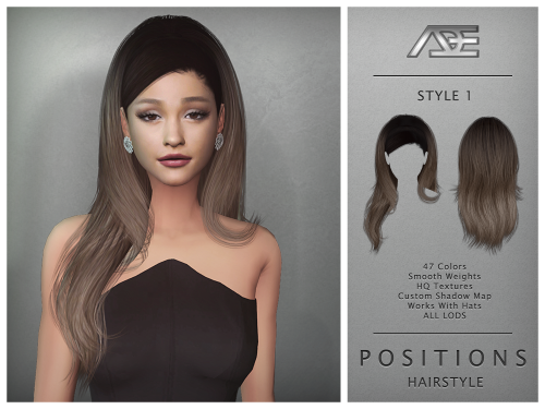 NEW HAIRSTYLES FOR SIMS 4, Inspired by Ariana Grande Positions!!!Hairstyles: Positions (Style 1) - J