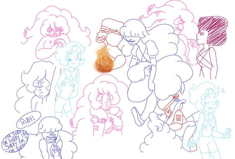 marasartstuff:  Juust a bunch of sketches based off of Rhinocio’s AMAZING and beautiful