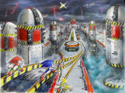 greenyvertekins:  Sonic Heroes concept art.