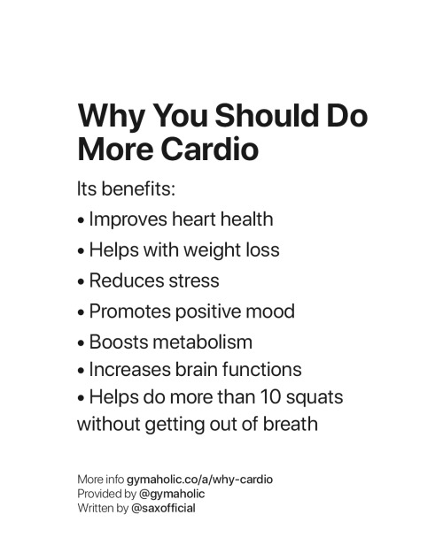 gymaaholic: Why You Should Do More CardioIts benefits:Improves heart healthHelps with weight lossRed