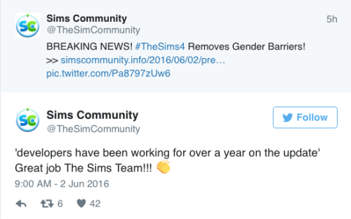 the-future-now:‘The Sims 4’ update just introduced gender fluidity to the game — and it’s beautifulA
