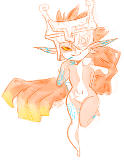 malchutt:  quick doodle I posted over on twitter of Midna ( = w=)/ my queen