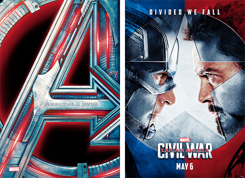 mickeyandcompany:  Teaser posters for Marvel Studios movies starring Iron Man and Captain America (2008 - 2016)