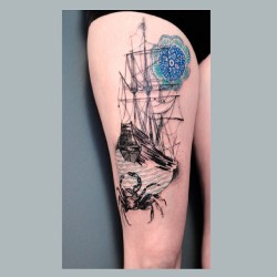 deadromanofftattoos:  #tattoo #ship #martalipinski