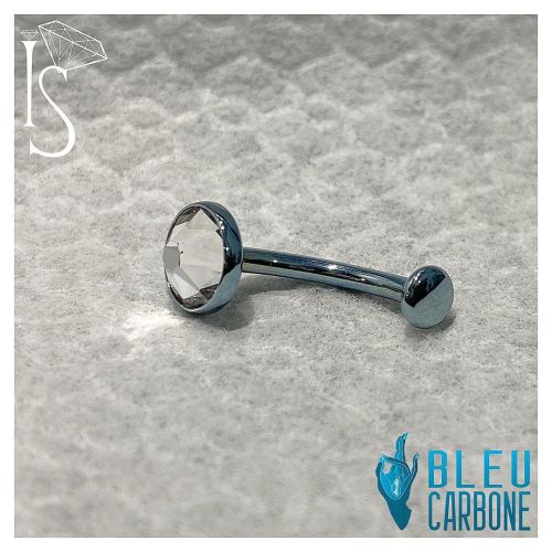 Navel piercing Floating navel avec un bijou @industrialstrength anodisé Ice Blue directement 