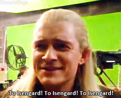 thranduilings:Orlando says goodbye to Legolas and sing along to they’re taking the hobbits to Isenga