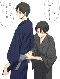 ereri-is-in-the-air:                                      Original:  ❀  by  よしの  [with permission from artist to repost their artwork] ~ [Do not repost without artist’s permission] Please do not edit or remove the source :)            