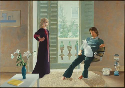 Stating the ObviousEvening dress by Ossie Clark + Ossie Clark (1942-1996).David Hockney, Mr and Mrs 