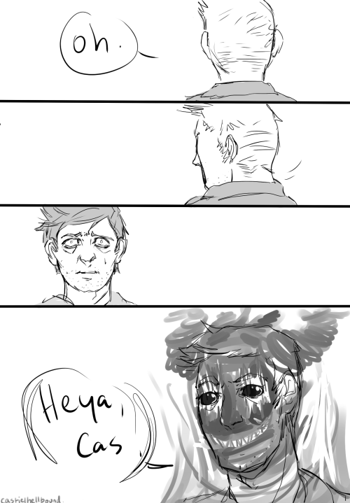 castielhellbound:  bluhuhblhublhb i had to vent somehow, i can’t imagine how cas is going to react to deanmon :O :O also cas would see his ‘true’ face and i just 