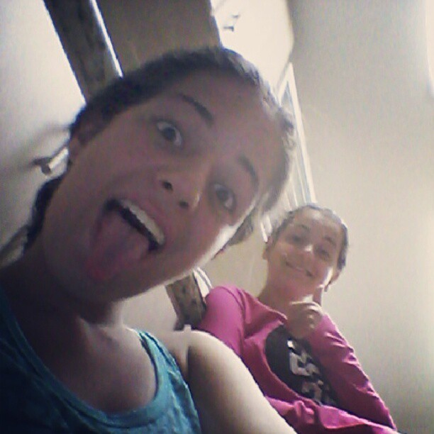 Chegamos em casa , depois de uma horrorosa enchente (:  #me #and #cabbage #crazy