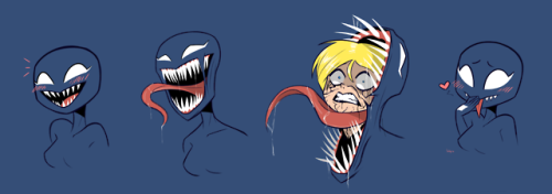 She-Venom shows you a cool trick