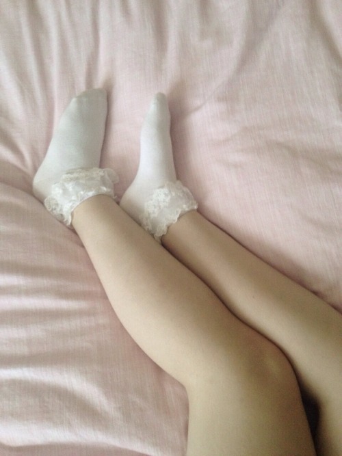 Petite little frilly white socks ❤️