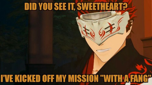 White Fang’s inside joke.