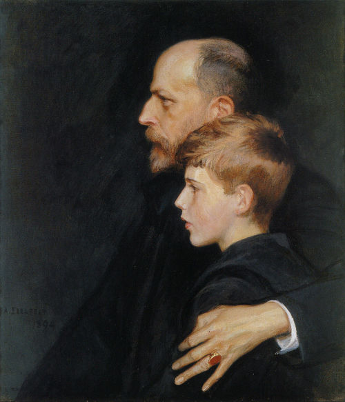 spoutziki-art:Albert Edelfelt - Portrait of Pietro and Mario Krohn, 1894