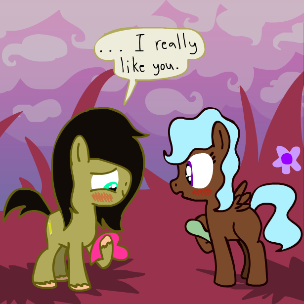 ask-sketchyandastral:  Happy late Hearts and Hooves Day to everypony! - Little Rough