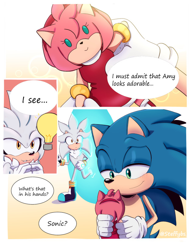 sonic the hedgehog and amy rose (sonic) drawn by steffybs