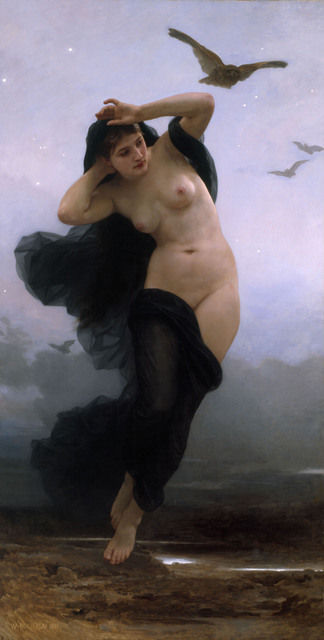 ghostkiddo:Humeur Nocturne and La Nuit by William-Adolphe Bouguereau.