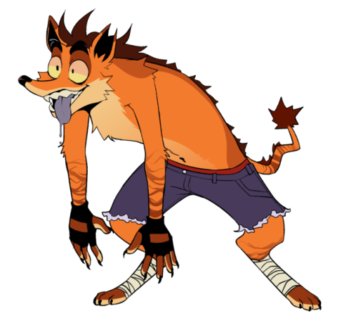 boymilk: ive been replaying crash bandicoot and i wanted to redesign him for fun :]