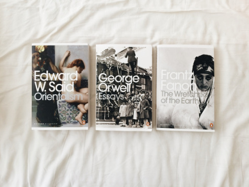 warmhealer:Currently (re-)reading: Edward W. Said, OrientalismGeorge Orwell, EssaysFrantz Fanon, The