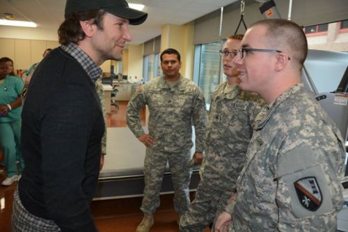 Actors Studio Alumnus, Bradley Cooper paid a surprise visit to military members &amp; hospital patie