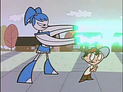 happiestlittlegoth:  beanzn:  Comparison of some of the designs in My Life as a Teenage Robot. Pilot episode: My Neighbor was a Teenage Robot (left) Season 1 Episode 1: It Came From Next Door (right)  [heavy breathing]   Loved that show when i was little