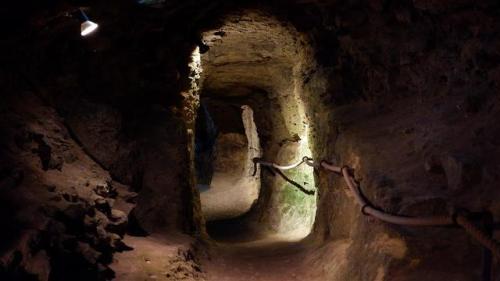 Underground.This is what was a secret tunnel leading from inside Knaresborough Castle, North Yorkshi