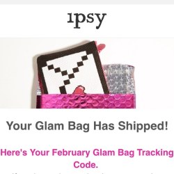 Yay!  My  #februaryglambag has shipped! 