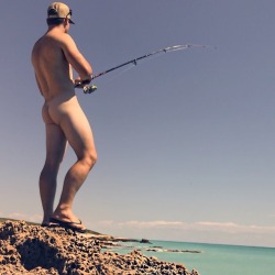 blueguitar:  blindcreek-beach-florida: One of the greatest feelings ever: Fishing stark naked. It’s a very freeing and natural experience… Thanks for the follow!