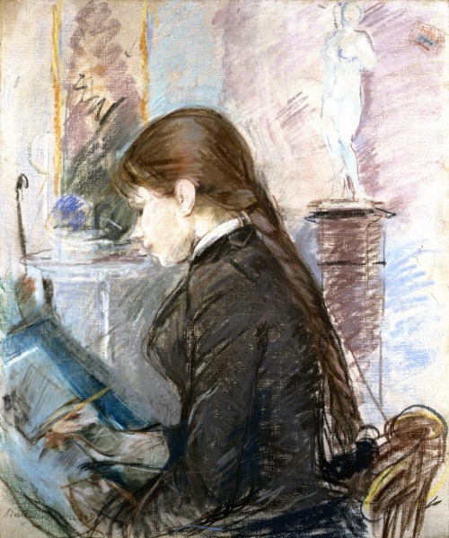 made-in-france:  Berthe Morisot,  Paule Gobillard dessinant, 1886