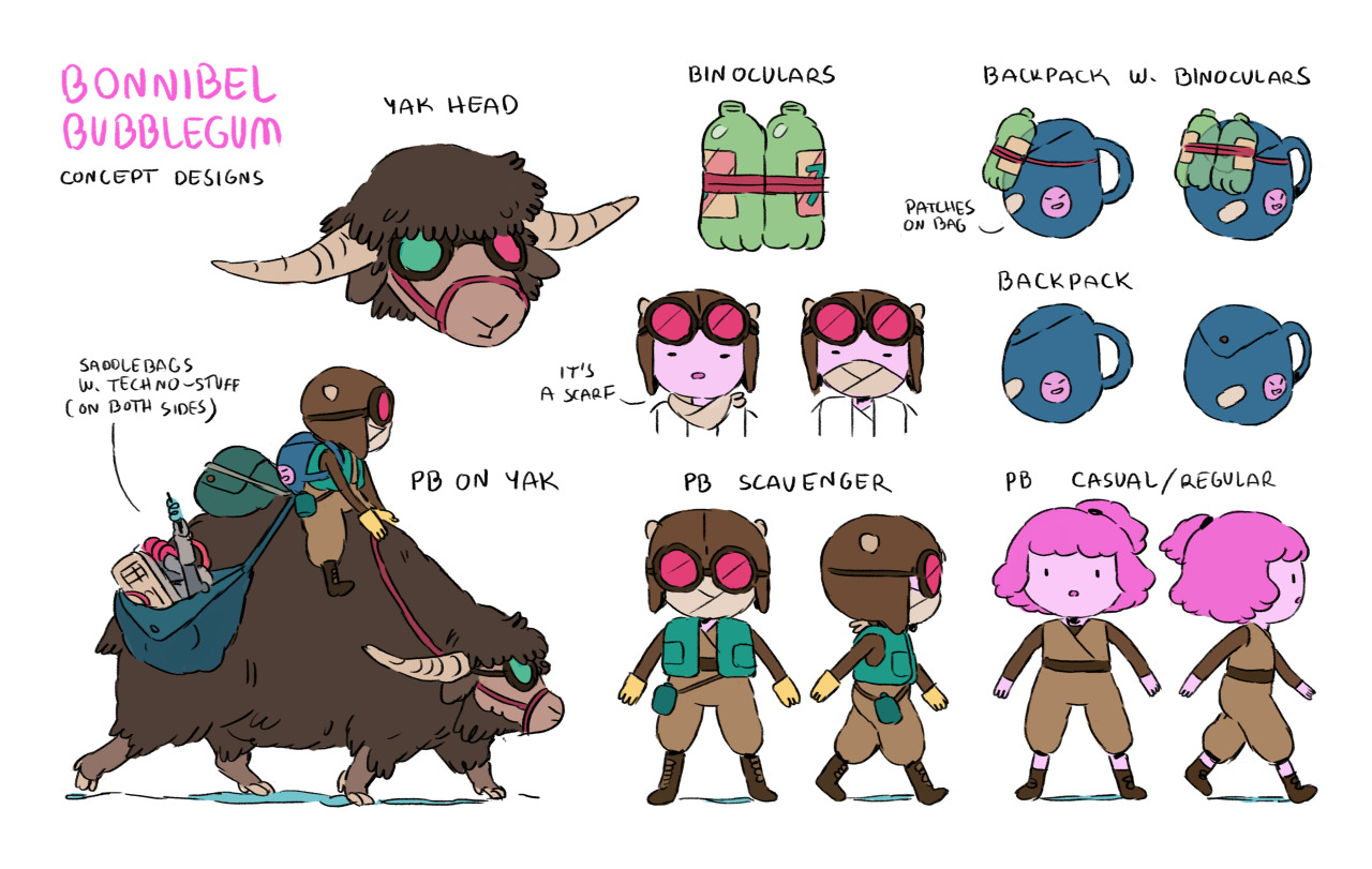 Bonnibel Bubblegum concept art by writer/storyboard artist Hanna K Nyström
