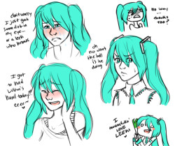 drew up some miku expressions cause i don’t